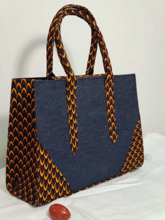 Oko Ankara + Denim Tote - Midi